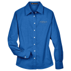 Harriton Ladies' Long-Sleeve Oxford with Stain-Release